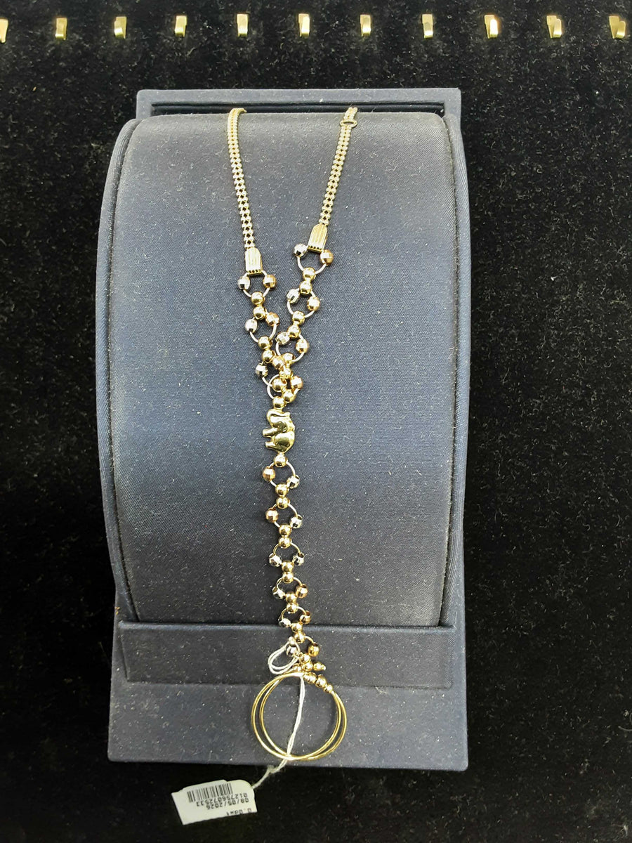 Bead Bracelet - Tricolor Gold 14k (.585) 8.1 grams 8 inch