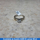 Women's Ring - Solitaire - White Gold 14k (.585) 4.5 grams Size 7