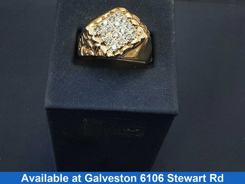Men's Ring - Yellow Gold 10k (.417) 4.2 grams Size 13