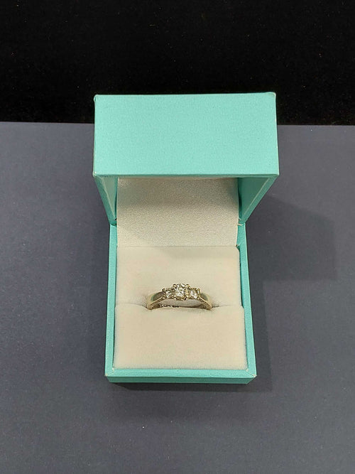 Ring - Wedding Set - White Gold 14k (.585) 3.3 grams Size 7