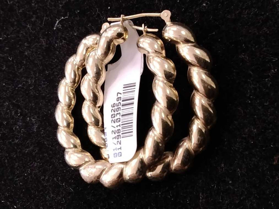 Hoop Earrings - Yellow Gold 10k (.417) 3.2 grams