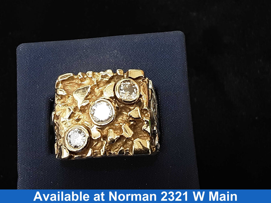 Men's Ring - Yellow Gold 14k (.585) 16.9 grams Size 10.5