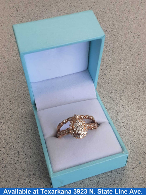 Ring - Engagement Set - Rose Gold 10k (.417) 7.4 grams Size 10.5