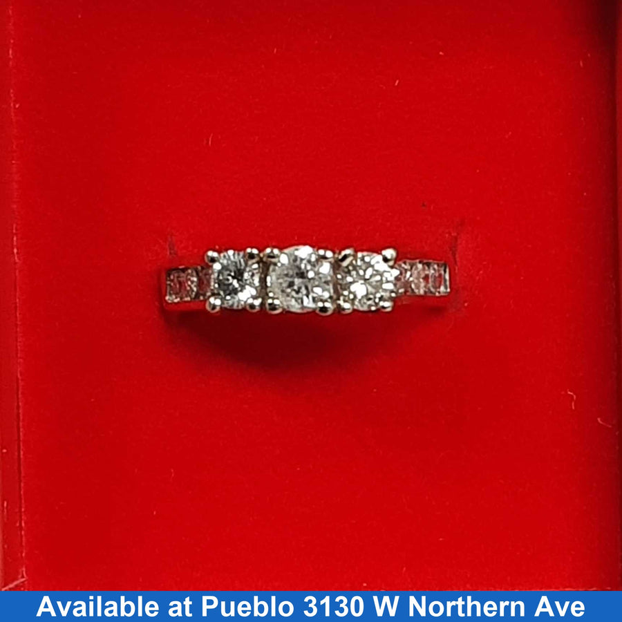 Women's Ring - Anniversary - Yellow Gold 14k (.585) 4.4 grams Size 5.5
