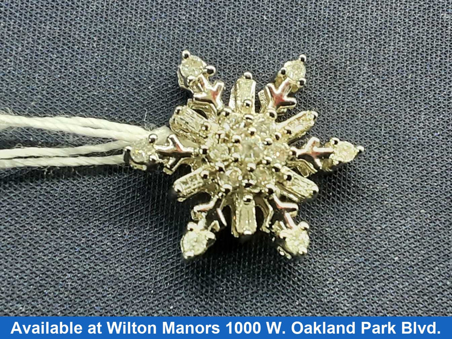 Diamond Pendant - White Gold 14k (.585) 1.8 grams