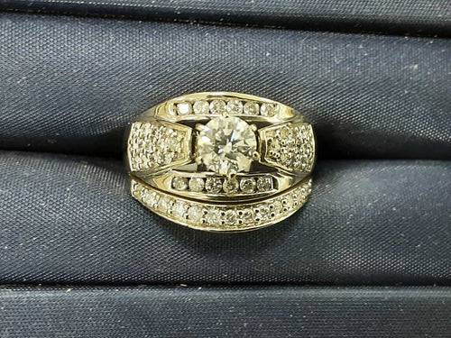 Ring - Wedding Set - Yellow Gold 14k (.585) 6.7 grams Size 6