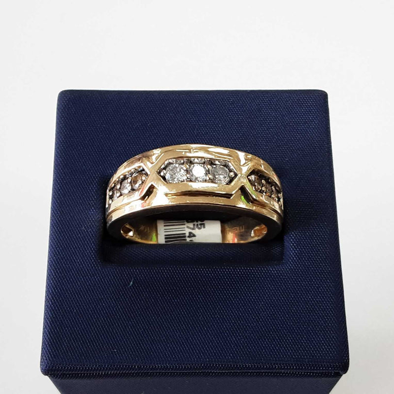 Man's Diamond  Ring 10k Gold Size 10