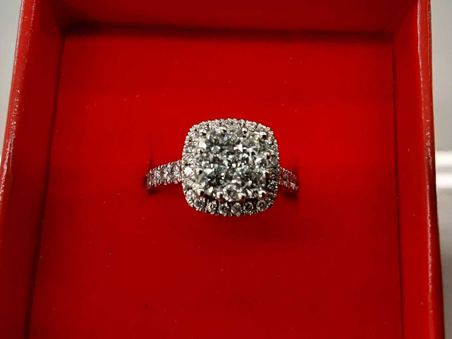 Ring - Engagement Set - White Gold 14k (.585) 4.8 grams Size 20