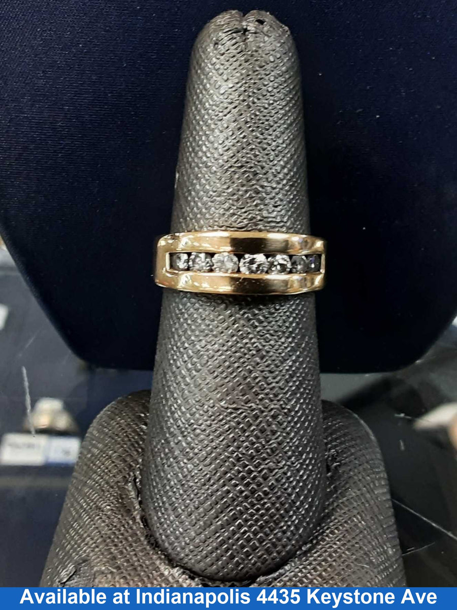 Ring - Wedding Band - Yellow Gold 14k (.585) 6.7 grams Size 7