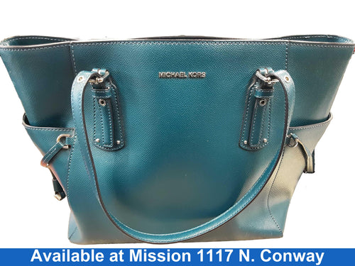 Michael Kors Ab-1805 Blue Purse / Handbag