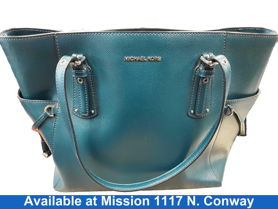 Michael Kors Ab-1805 Blue Purse / Handbag