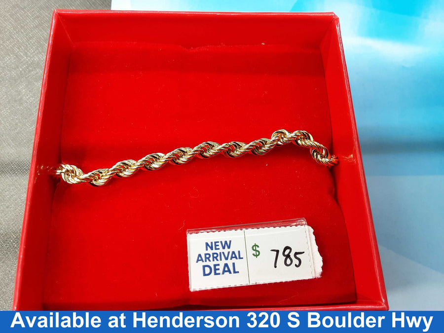Rope Bracelet - Yellow Gold 14k (.585) 5.5 grams 3 inch