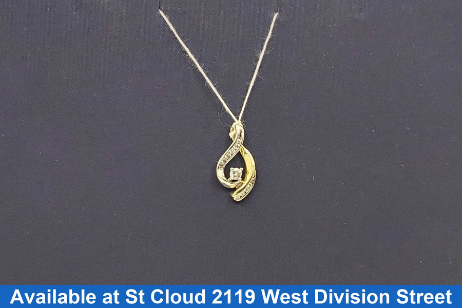 Diamond Pendant - Yellow Gold 10k (.417) 1.7 grams