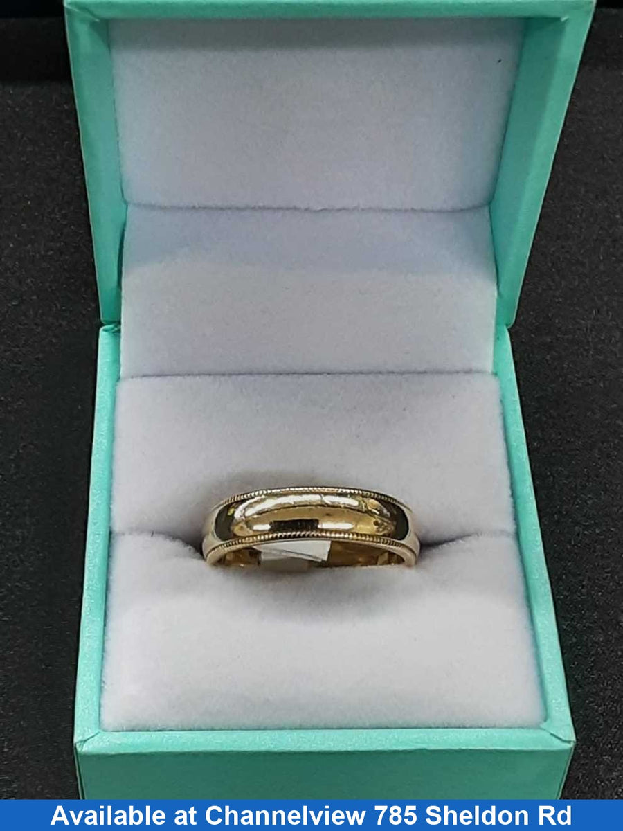 Ring - Wedding Band - Yellow Gold 14k (.585) 6.9 grams Size 8