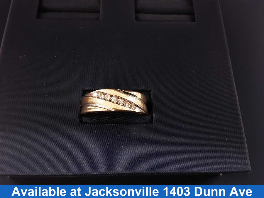 Men's Ring - White Gold 10k (.417) 3.5 grams Size 10.5