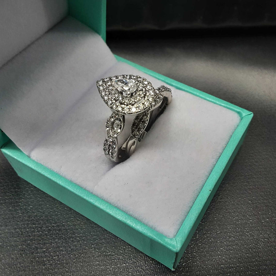 Ring - Engagement Set - White Gold 10k (.417) 6.4 grams Size 20