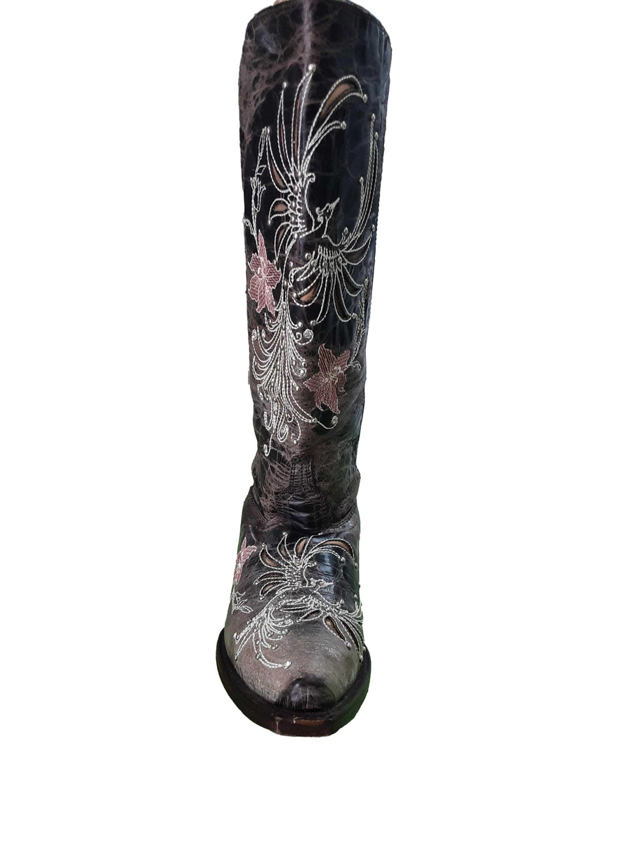 Vaccari Corral Boots Circle G Brown