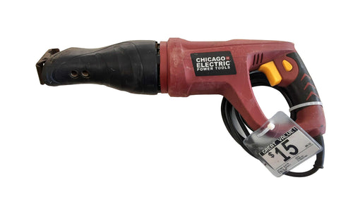 Chicago Electric 65570 Red Corded Reciprocating Saw