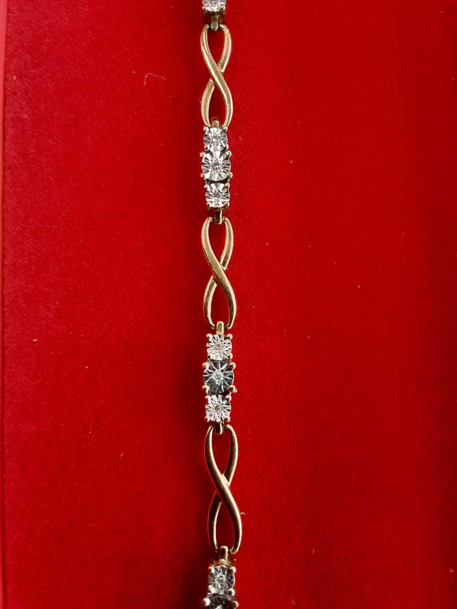 Tennis Bracelet - Yellow Gold 10k (.417) 4.8 grams 7 inch