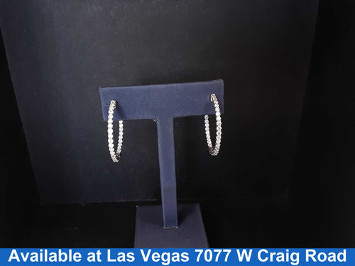 Hoop Earrings - White Gold 14k (.585) 7 grams