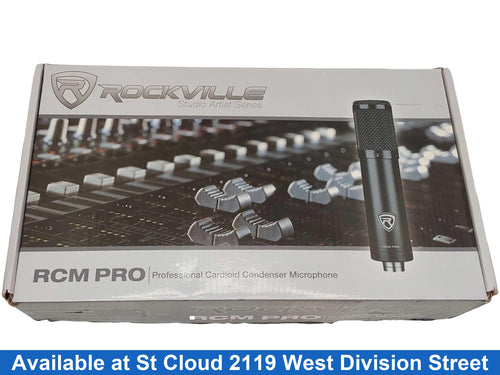 Rockville Rcm Pro Black Corded Microphone
