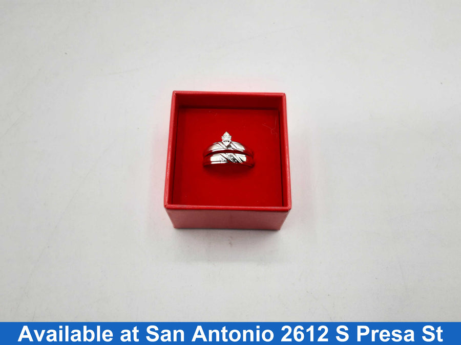 Ring - Engagement Set - White Gold 10k (.417) 4.4 grams Size 20