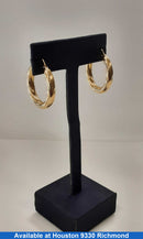Hoop Earrings - Yellow Gold 10k (.417) 3.6 grams