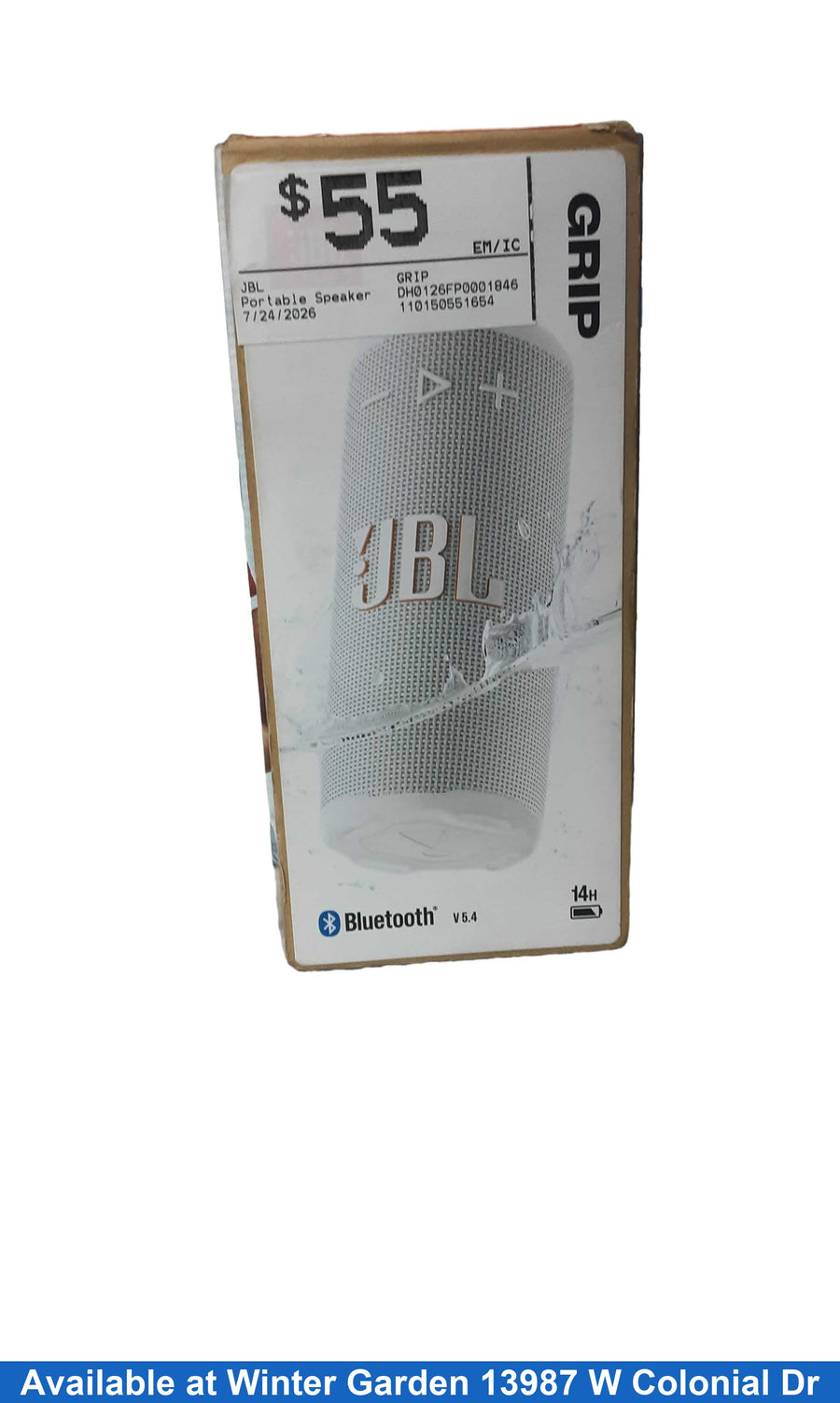 Jbl Grip White Portable Speaker