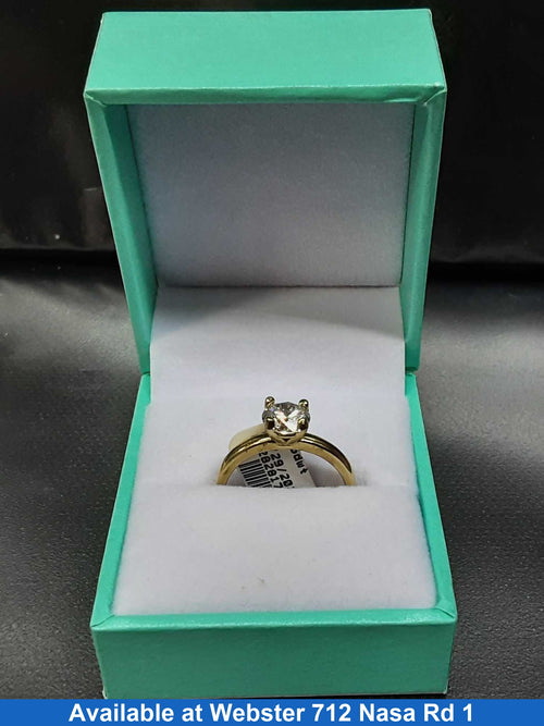 Women's Ring - Solitaire - Yellow Gold 14k (.585) 2.8 grams Size 7