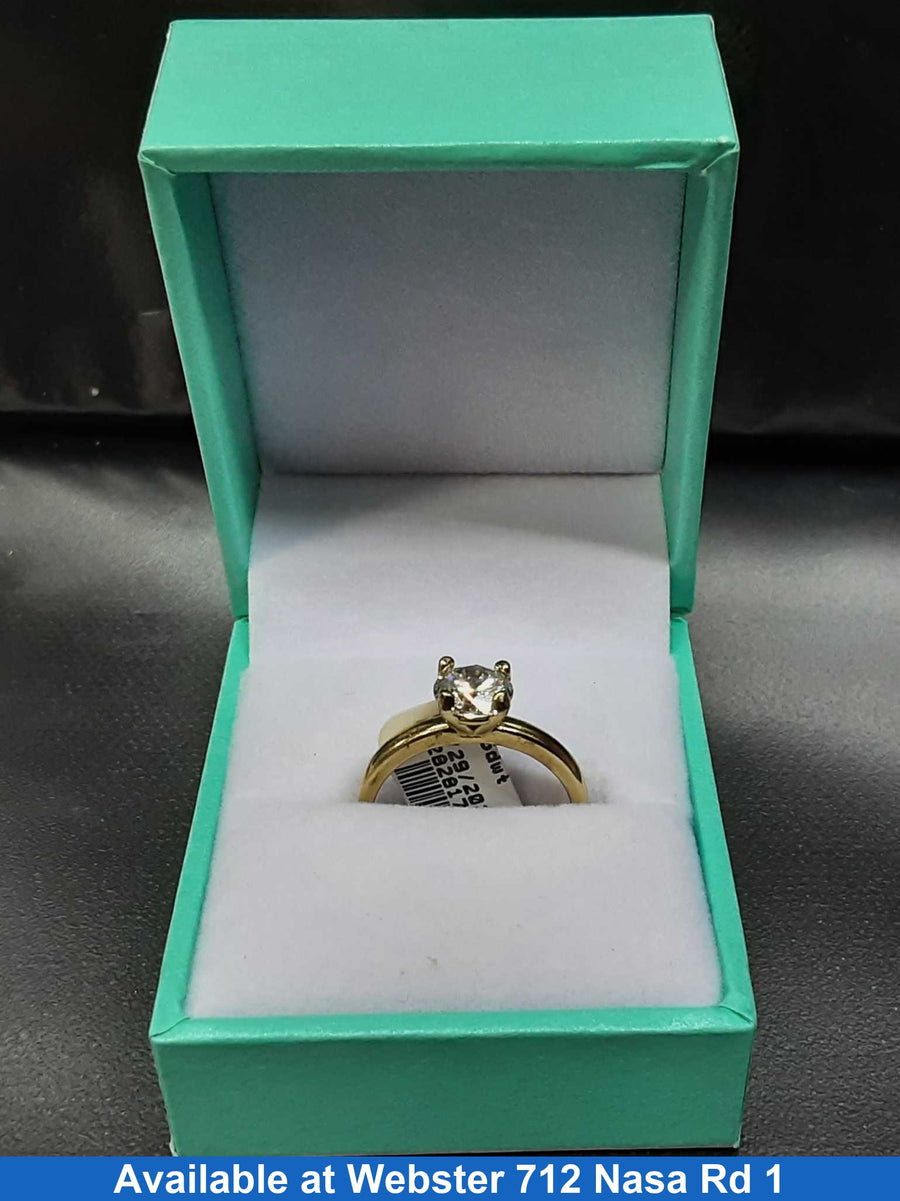 Women's Ring - Solitaire - Yellow Gold 14k (.585) 2.8 grams Size 7