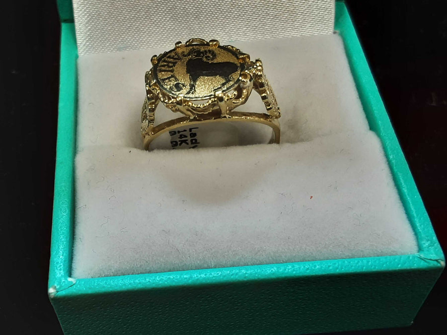 Women's Ring - Yellow Gold 14k (.585) 3.2 grams Size 7