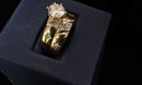 Ring - Engagement Set - Yellow Gold 14k (.585) 5 grams Size 9.5