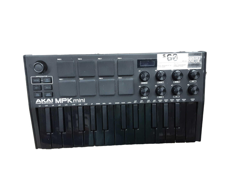 Akai Mpk Mini Black Midi Keyboard Controller