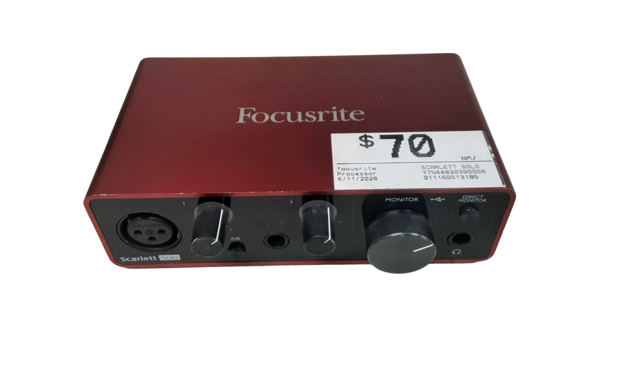 Focusrite Scarlett Solo Red Audio Equipment