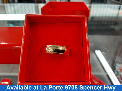 Ring - Wedding Band - Yellow Gold 14k (.585) 5.4 Grams Size 10.5