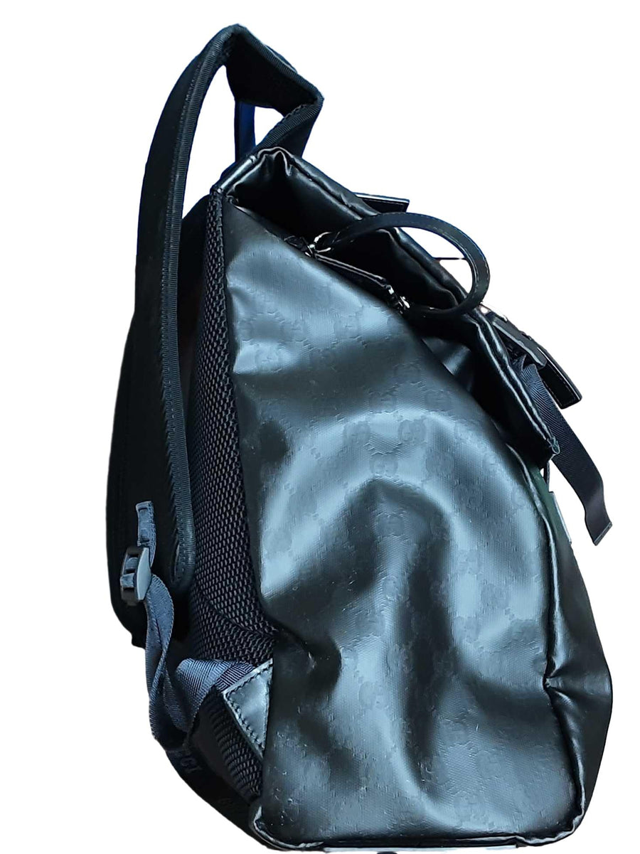Gucci Crystal Gg Interlocking G Backpack Black Purse / Handbag