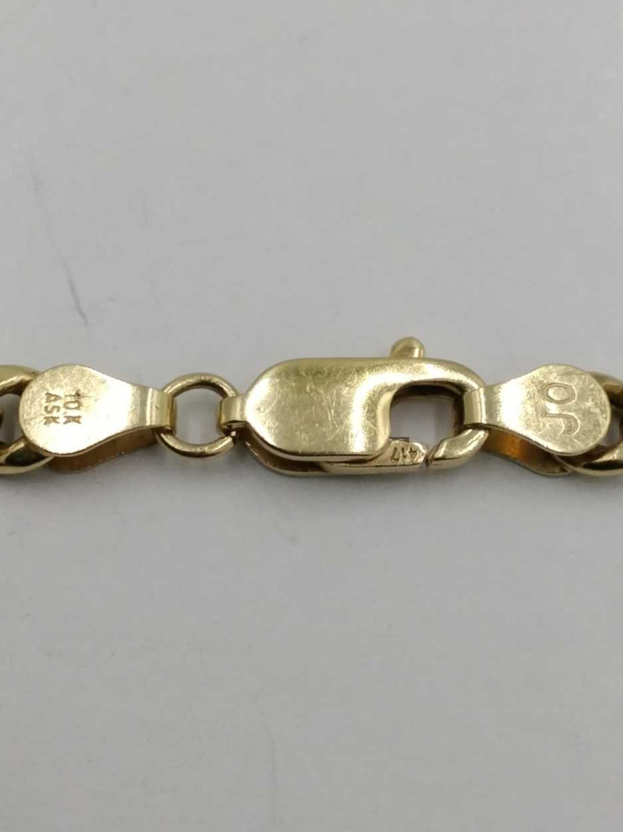 Cuban Link Chain - Yellow Gold 10k (.417) 9.3 grams 18 inch