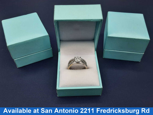 Ring - Engagement Set - White Gold 14k (.585) 5.5 grams Size 7.5