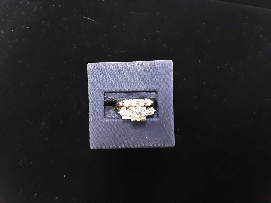 Ring - Wedding Band - White Gold 14k (.585) 5.1 grams Size 8.5