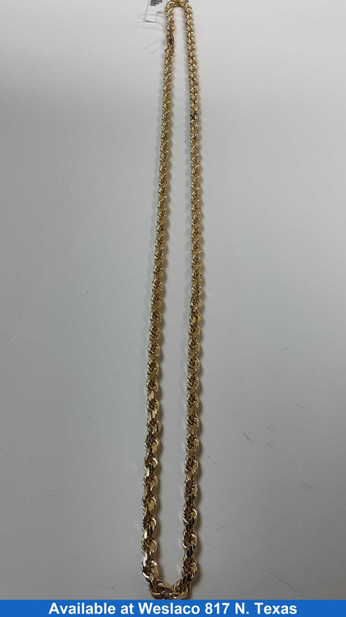 Rope Chain - Yellow Gold 10k (.417) 37.3 grams 24 inch