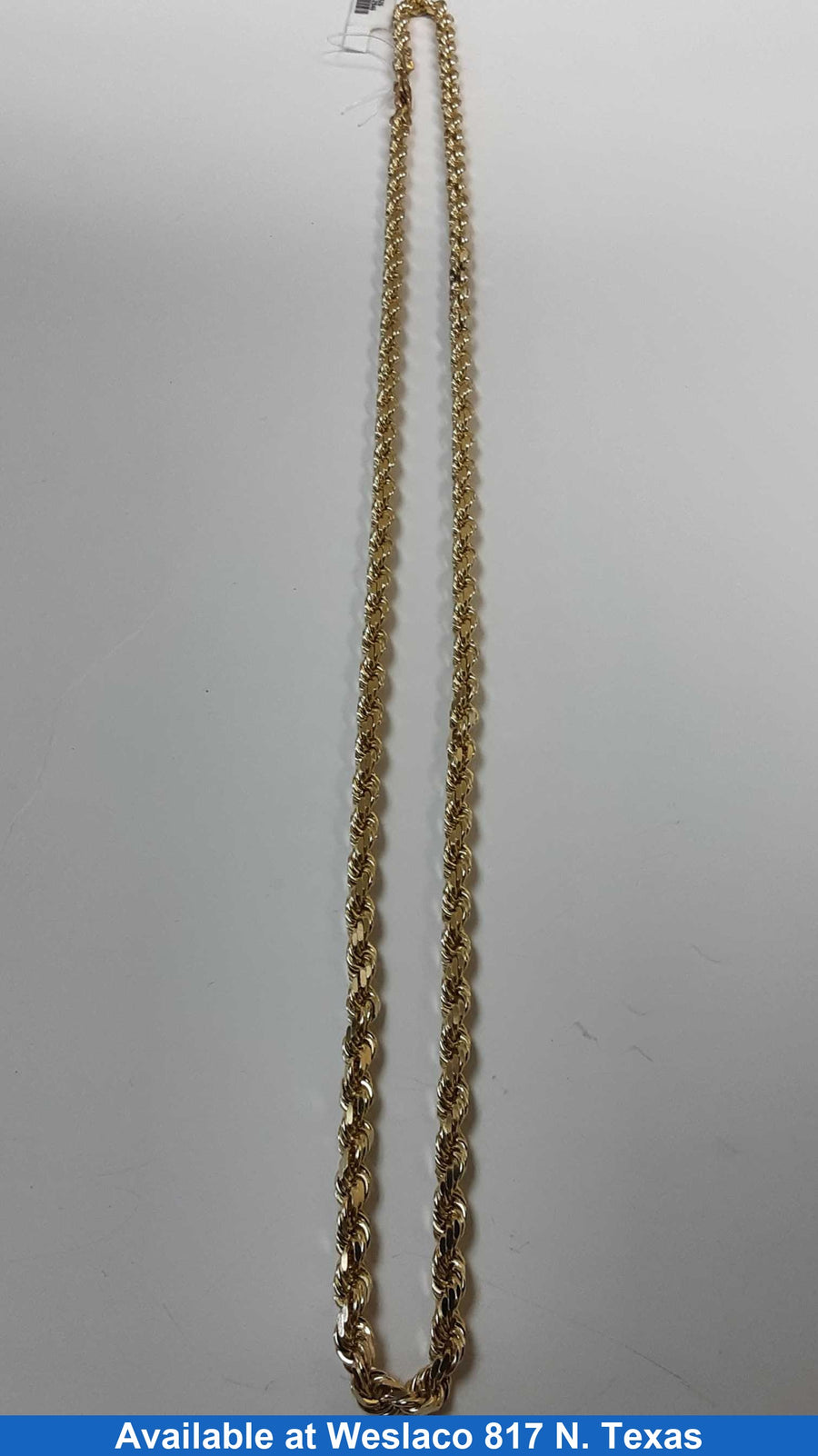 Rope Chain - Yellow Gold 10k (.417) 37.3 grams 24 inch