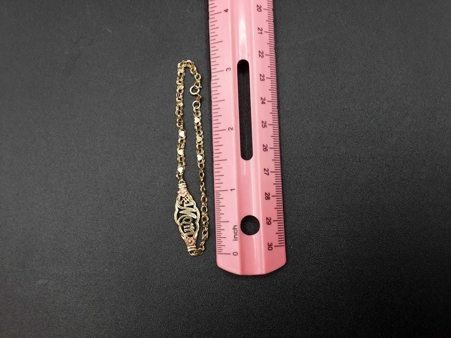 Link Bracelet - Tricolor Gold 10k (.417) 2.7 grams 5 inch