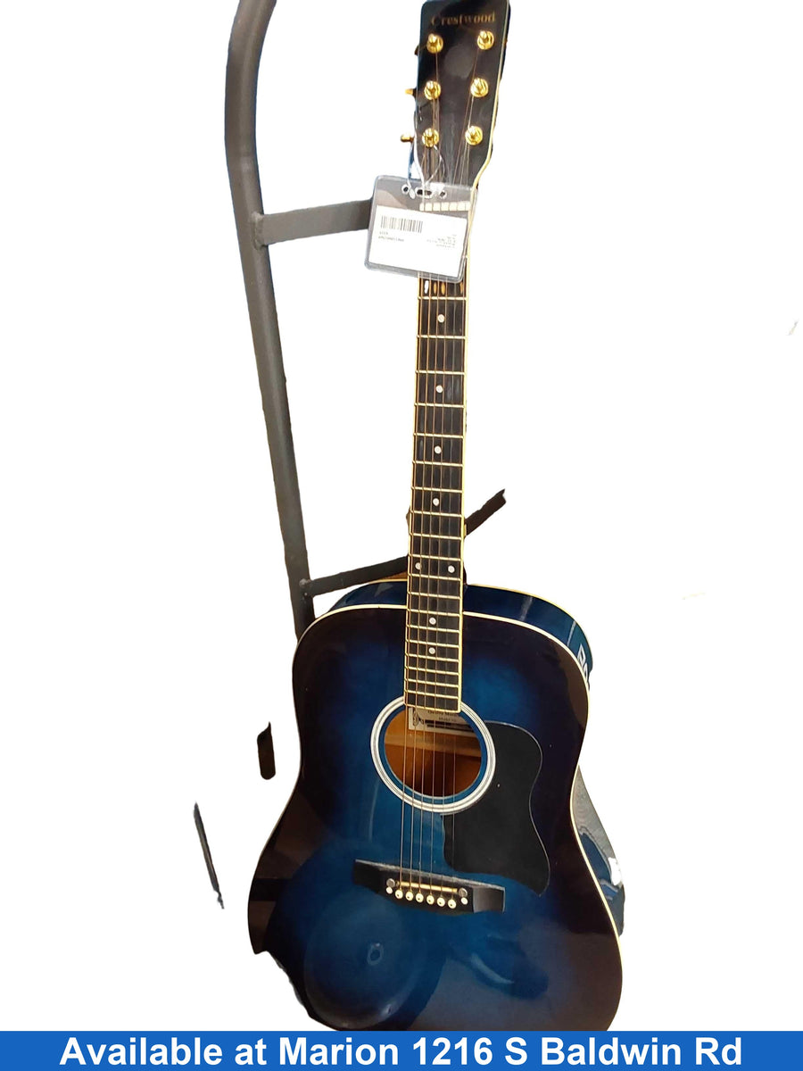Crestwood 2010bl Blue Acoustic Classic Guitar
