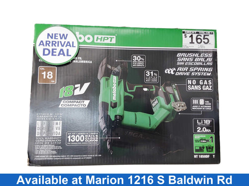 Metabo Nt 1850dft Green Cordless Brad Nailer