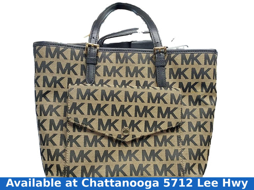 Michael Kors Jet Set Signature Tote Beige / Tan Purse / Handbag