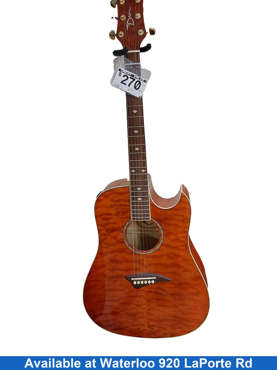 Dean Guitars T77 Fqm Gam Beige / Tan Acoustic / Electric Classic Guitar