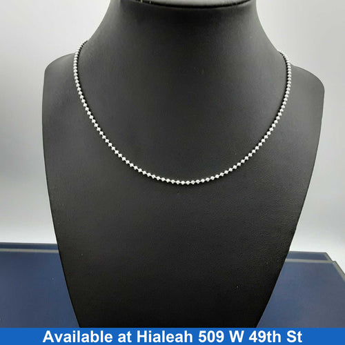 Bead Chain - White Gold 14k (.585) 4.9 grams 16 inch
