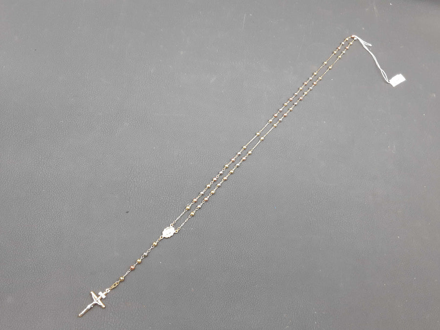 Bead Chain - Tricolor Gold 14k (.585) 11.5 grams 28 inch