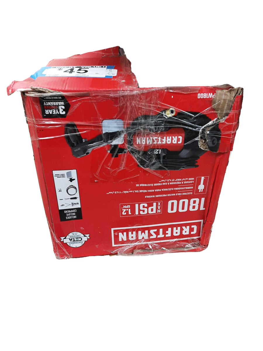 Craftsman Cmepw1800 Black Corded Pressure Washer