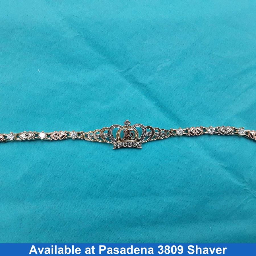 ID Bracelet - Tricolor Gold 14k (.585) 7.6 grams 7 inch